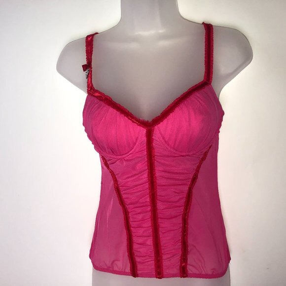 Victoria's Secret Other - Victoria's‎ Secret Lingerie Barbiecore Pink & Red Chemise 36B